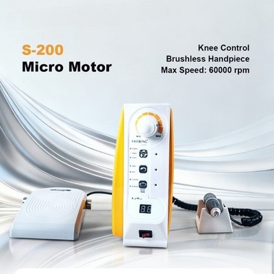 60K RPM Dental Brushless Micromotor Grinder Hand/Knee/Foot Control Lab Polishing