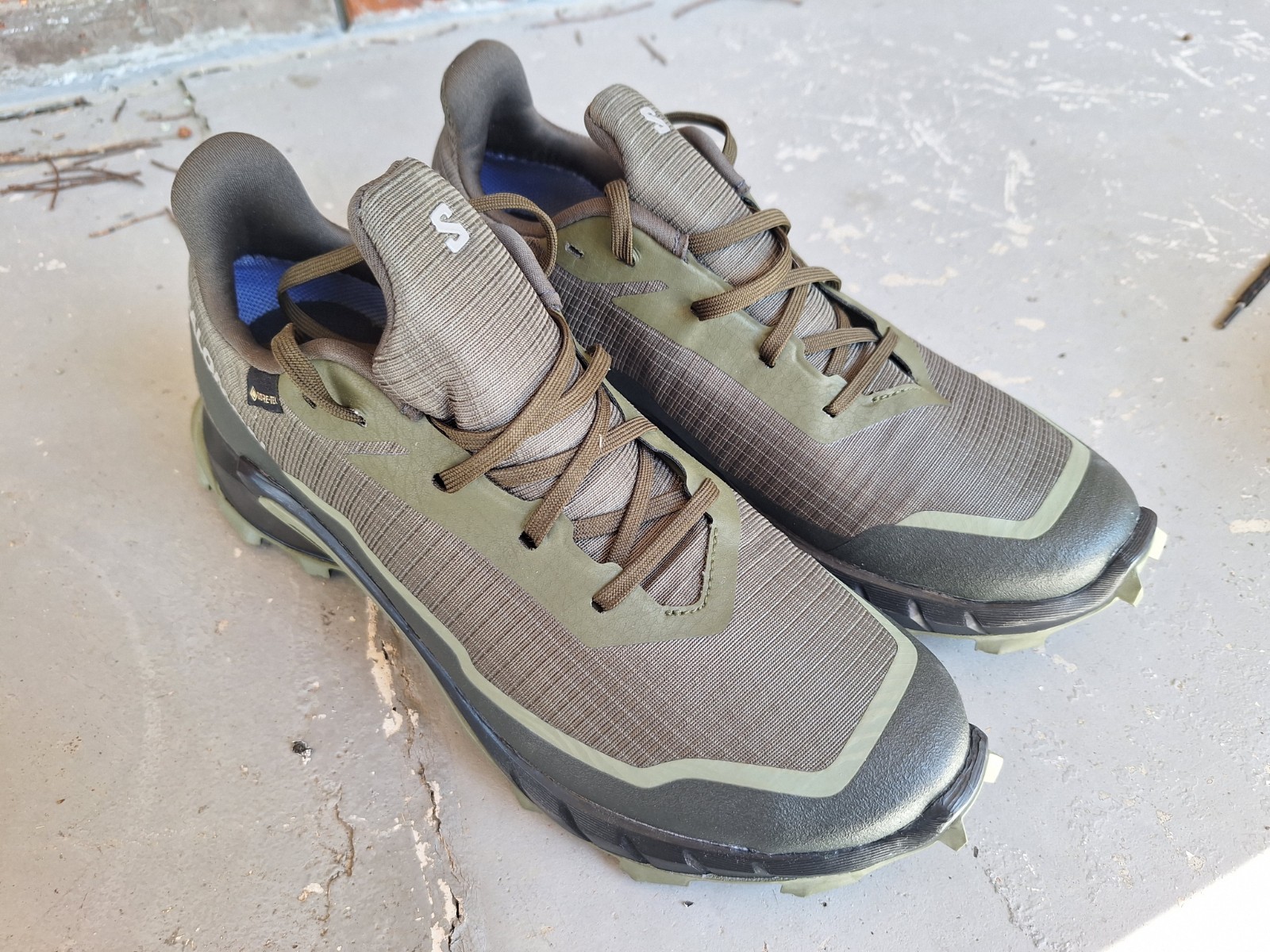 Salomon Alphacross 5 GTX Scarpe da Trail Running Uomo Verde Impermeabili 8D