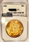 1896-P Better Date Gem BU ++ PL Proof-like Light Amber Gold Toned Morgan Dollar