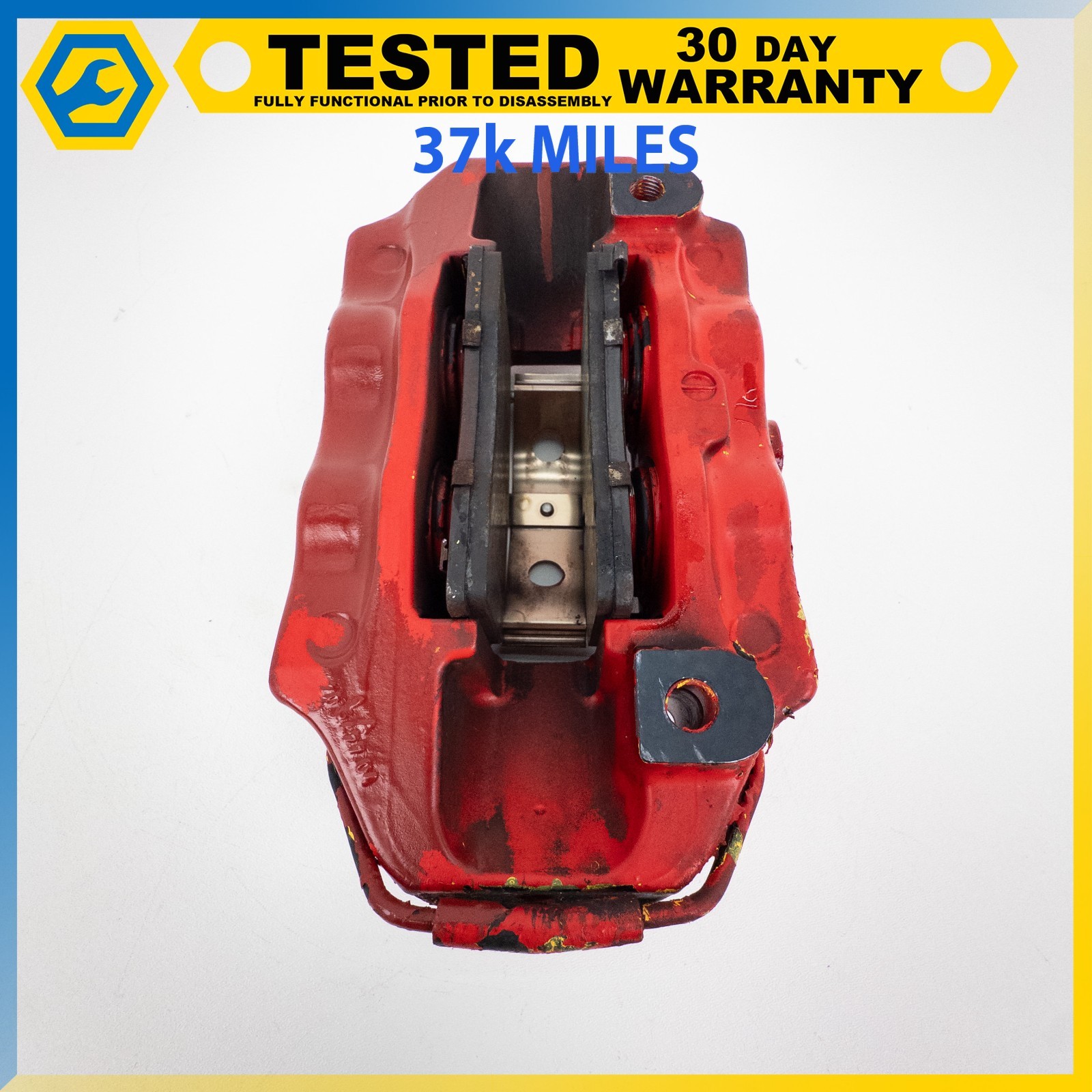 05-16 ASTON MARTIN DB9 VANTAGE FRONT LEFT RIGHT PARKING BRAKE CALIPER RED SET OE