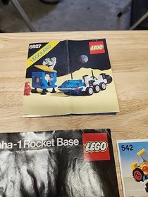 Lego Space Rocket Base 483 + 6927 + 462 + Technics Instruction Booklets Only Lot