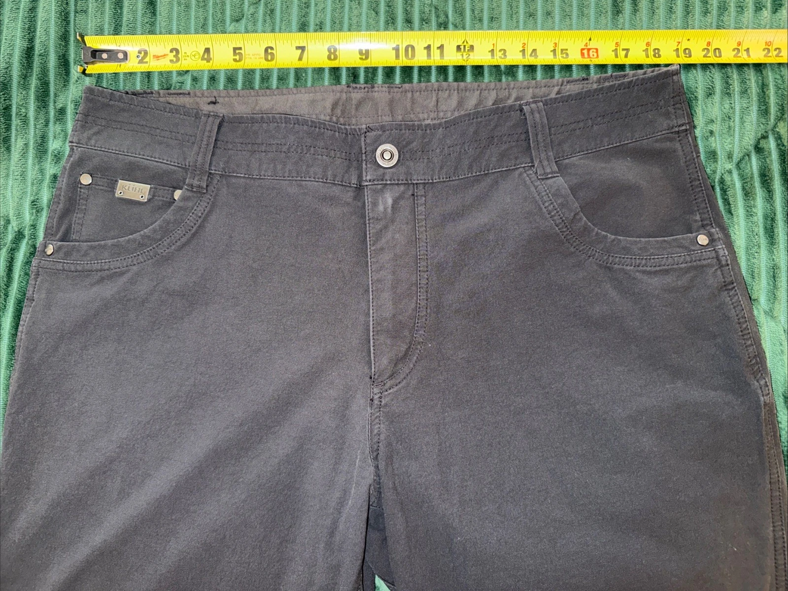 Kuhl ~ Resistor Jeans Pants ~ 38x30 BLACK Stretch Hiking Mens Size $129