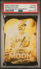 2022 Topps Fire Shohei Ohtani To The Moon Gold Minted Die-Cut #TTM1 PSA 10 Slab