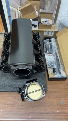 #ad #ad 102mm High Intake Manifold LS1 LS2 LS6 4.8L 5.3L 5.7L w Fuel Rail Throttle Black $299.99