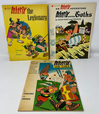 VTG COMICS: Asterix by Goscinny & Uderzo - 3 PBs Pub. by Brockhampton Press