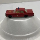 Vintage Matchbox No. 55/59 FORD GALAXY Red Fire Chief Car Lesney, England 1965