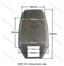 DJ Stage 380W19R Sharpy Beam Spot 3in1 Effect Disco Moving Head Light Case Shell