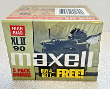 MAXELL -XLII 90 High Bias Blank Audio Cassette Tapes - 5 Pack Brand New Sealed