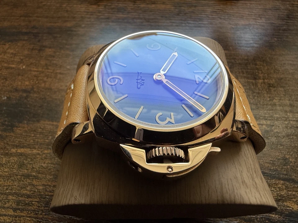 Reloj estilo militar italiano hecho en Suiza movimiento ETA 6498 - correa hecha a mano   Foto 4 de 4