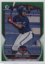 2023 Bowman Chrome Prospects Green Refractor 31/99 Bryan Acuna Acuña 15v7
