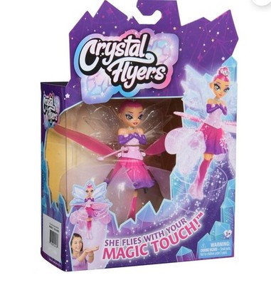 Crystal Flyers Magic Touch Flying Fairy Doll Pink Purple USB Charging