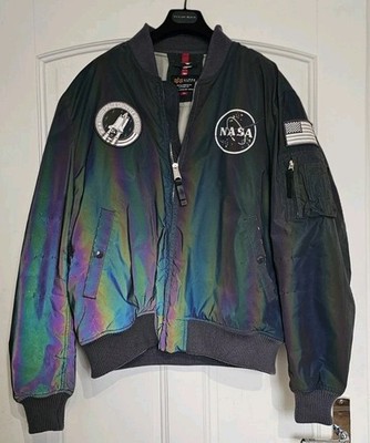 Alpha Industries XXL Bomberjacke Fliegerjacke Nasa Alu Effekt