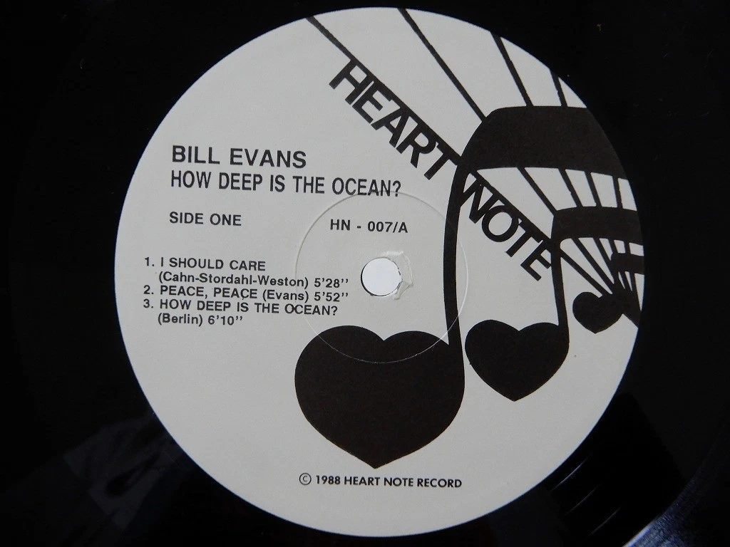 Bill Evans How Deep Is The Ocean? Heart Note Records HN 007 Sweden  VINYL LP