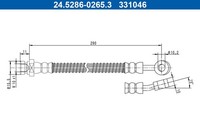 Ate Bremsschlauch 24.5286-0265.3 FüR Hyundai Kia Ia Picanto Ba Pa Sa I10 1 2 Lpg