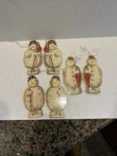 VTG 1991 Merrimack Snowman Christmas Decorations Ornaments Free Shipping