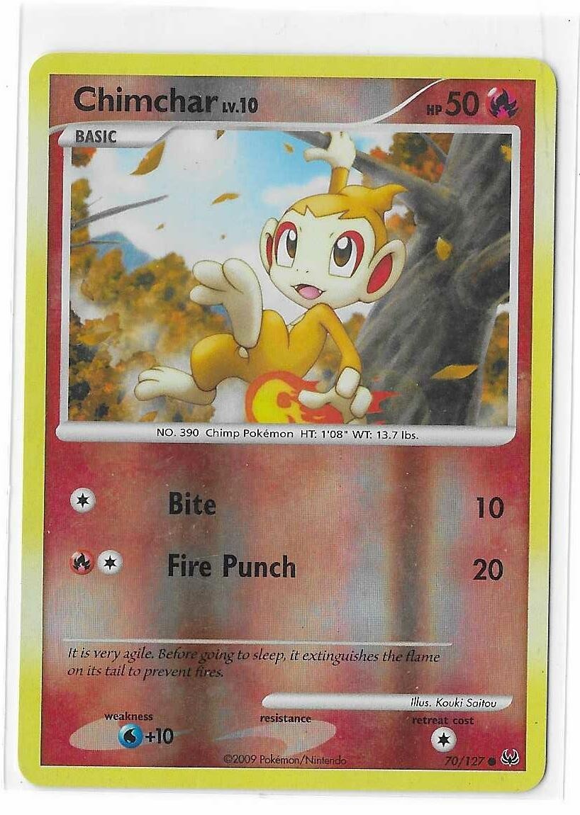 Chimchar 70/127 Reverse Holo Common Platinum Pokemon TCG Card NM