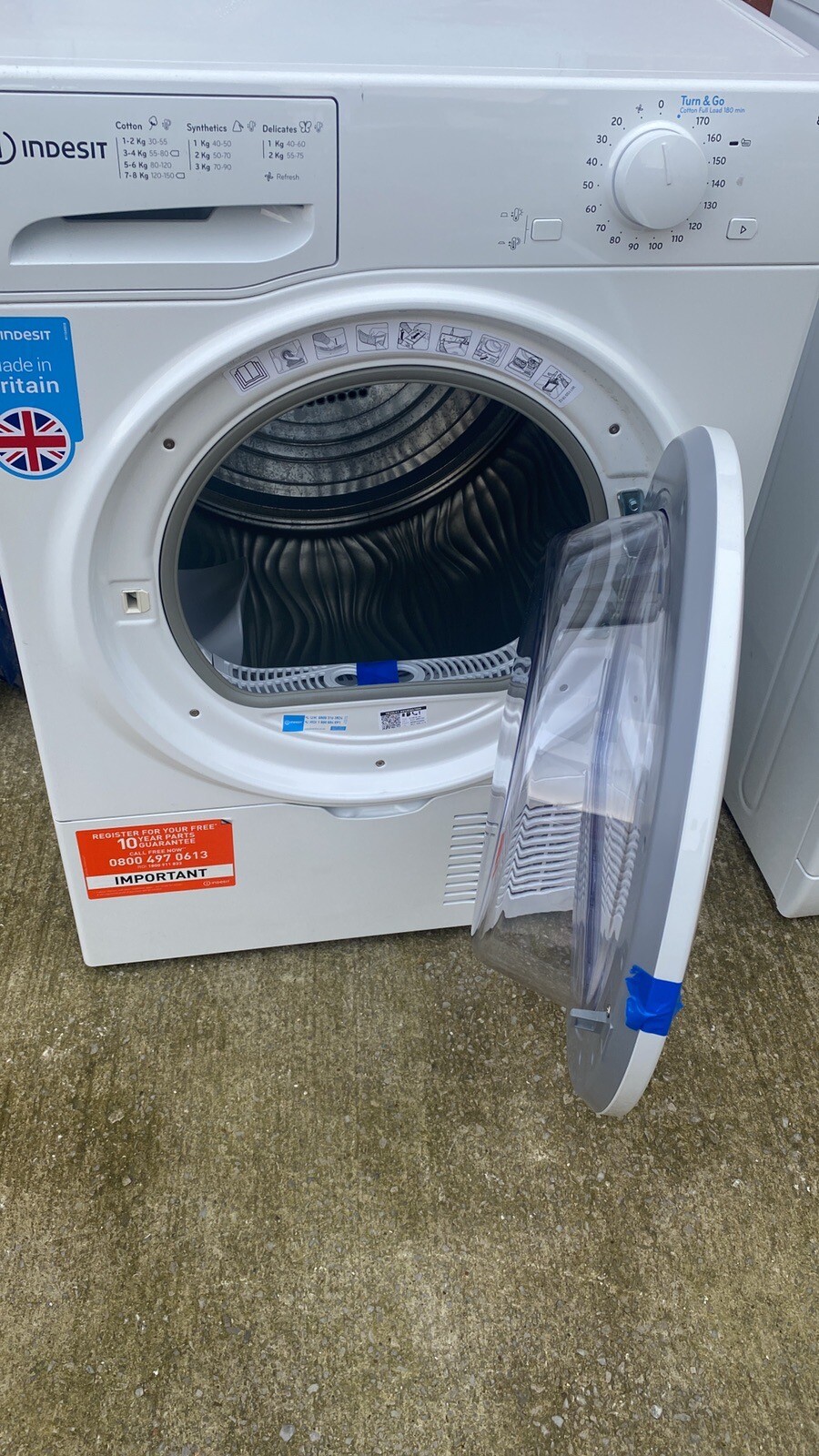 Indesit I2 D81W UK Condenser Tumble Dryer White 8kg Freestanding