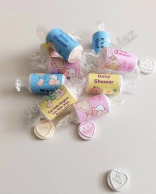 SWIZZELS Baby shower love hearts sweets, gender reveal sweets, baby shower favours
