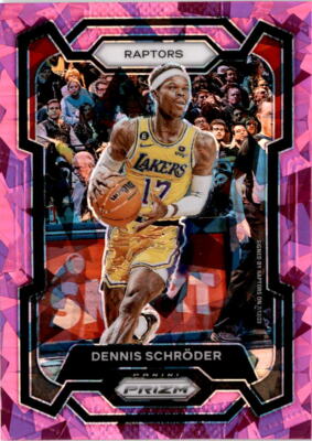 2023-24 Panini Prizm #265 Dennis Schroder Prizms Pink Ice Toronto Raptors