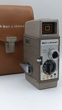 Vintage Bell and Howell 323 8mm Sunometer Movie Camera and Leather Case Untested