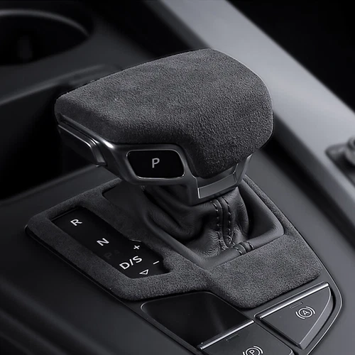 Deep Gray Alcantara Gear Shift Panel Cover Trim For Audi A4L A5 Q5L Q7 2017-2021 - Foto 6 di 6
