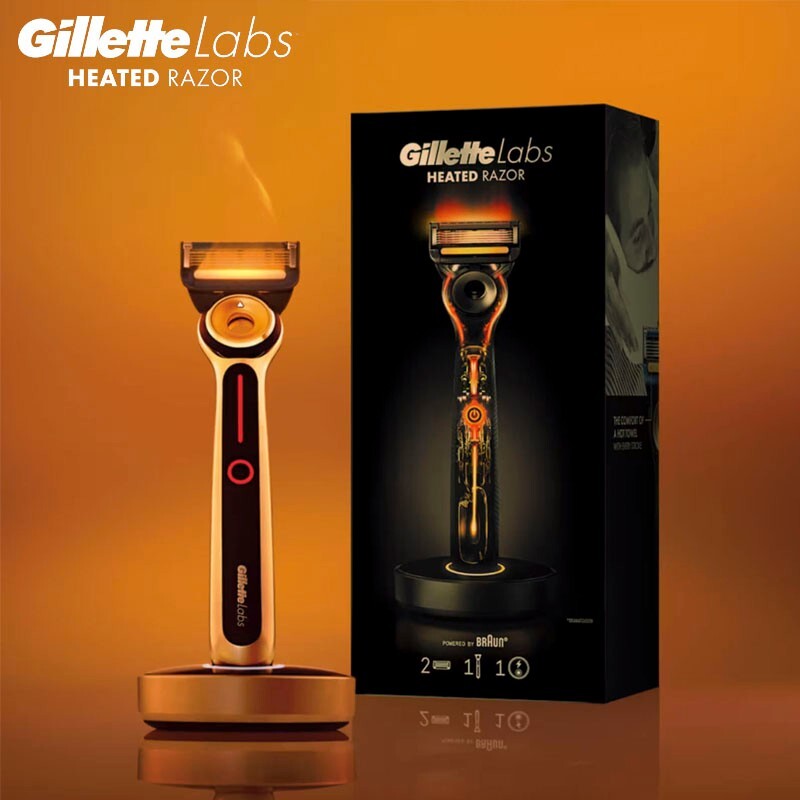 Gillette Labs Shaving Heated Razor w/ Holder + 2 Blades + Charger