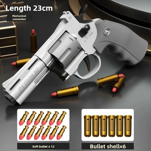 Continuous Firing ZP5 357 Revolver Launcher Pistol Soft Dart Bullet Toy Gun CS O - Picture 8 of 10