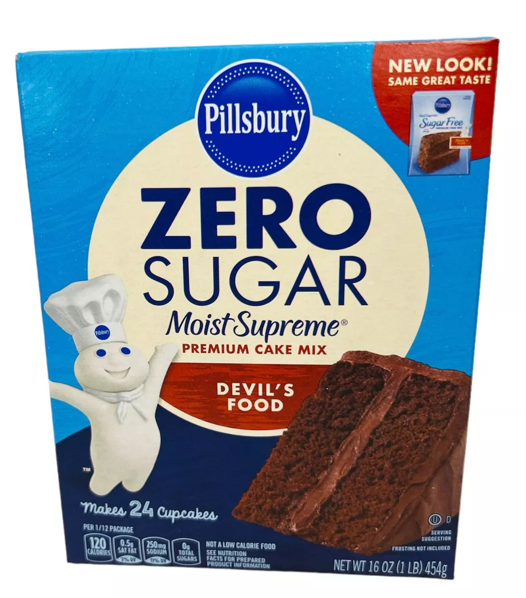Pillsbury Zero Sugar Devil s Food Cake Mix 16 oz eBay