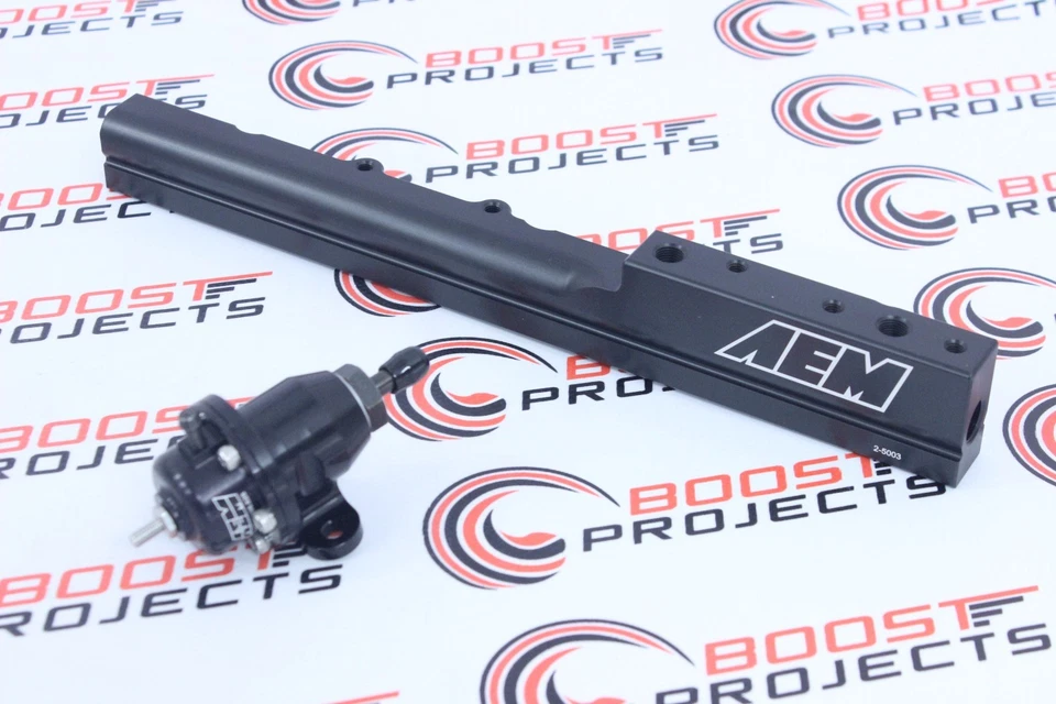AEM Aluminum Fuel Rail + Adj Pressure Regulator For Honda Civic B16A2 B16A3  - Изображение 3 из 4