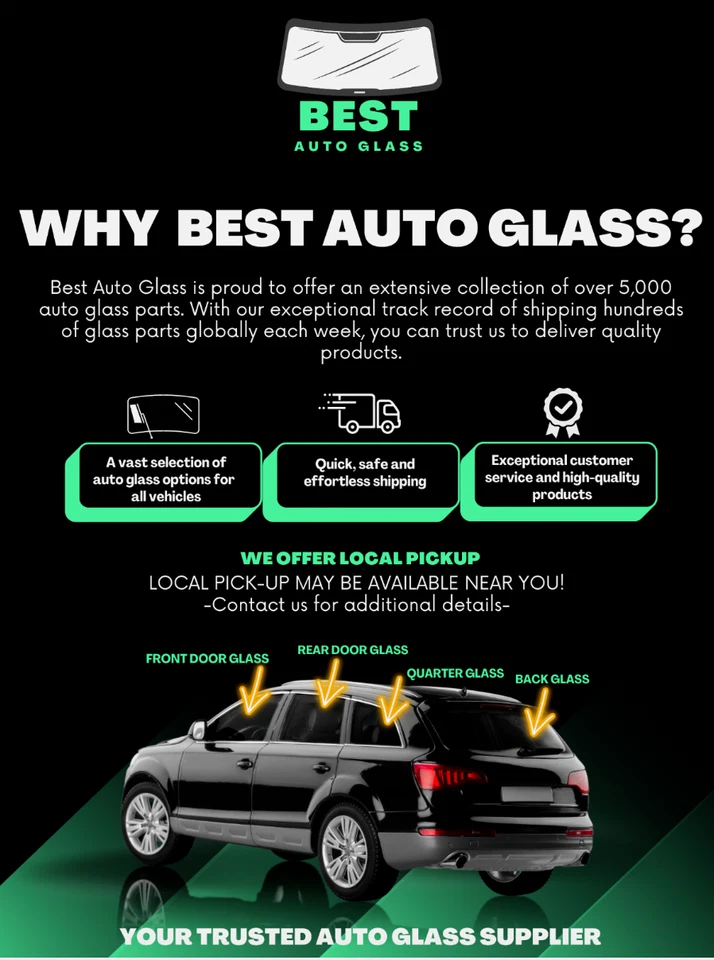 Подходит для 1988-1995 Buick REGAL 2DOOR седан переднее лобовое стекло стекло - Изображение 2 из 4