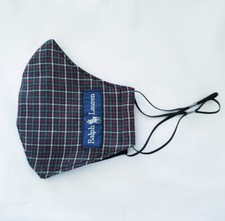 Handmade Repurposed Ralph Lauren Adult Cotton Face Mask