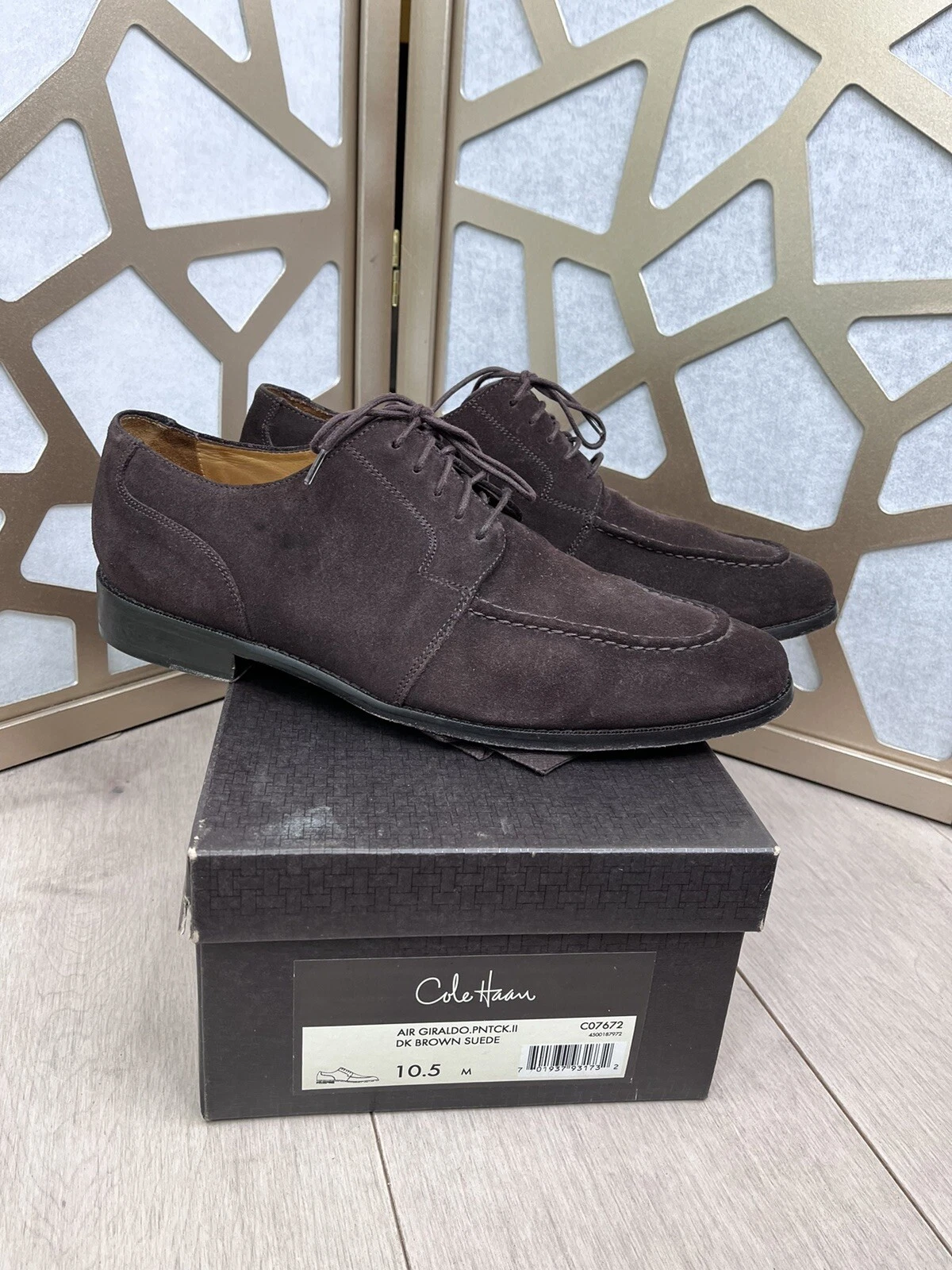 NIKE Scarpe eleganti Cole Haan Air Oxford in pelle scamosciata marrone da uomo taglia 10 5 M C07672