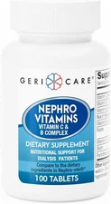 GeriCare Nephro Vitamin C & B Complex 100 Tablets (Pack Of 6 Bottles)