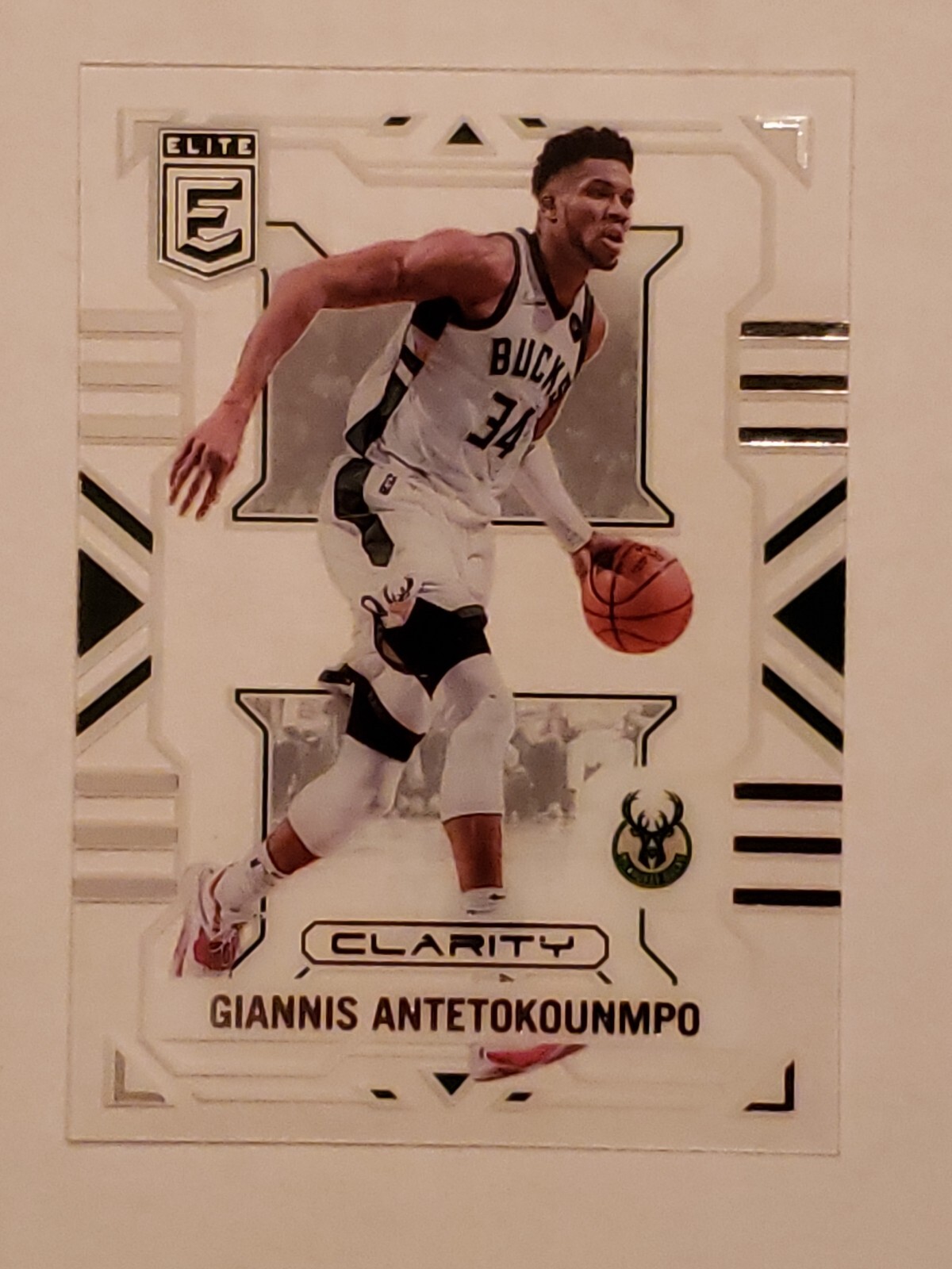 Giannis Antetokounmpo #19 Basketball Cards 2022 Panini Donruss Elite Clarity trading card — raw and PSA graded price guide