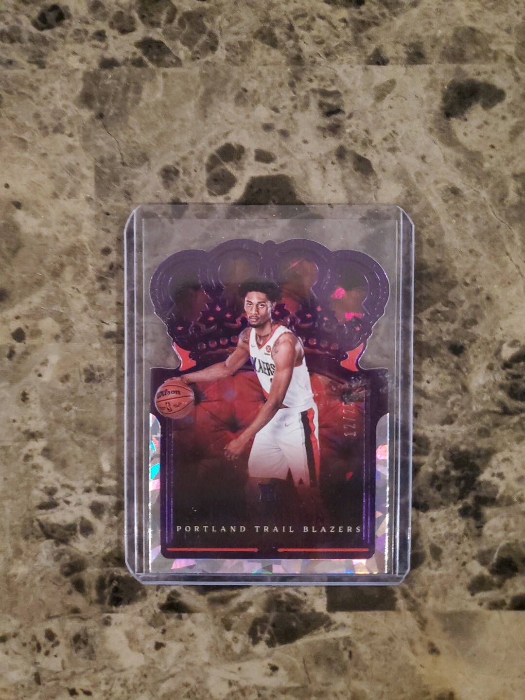 2021-22 Panini Crown Royale Purple Crystal /25 Keon Johnson #63 Rookie RC