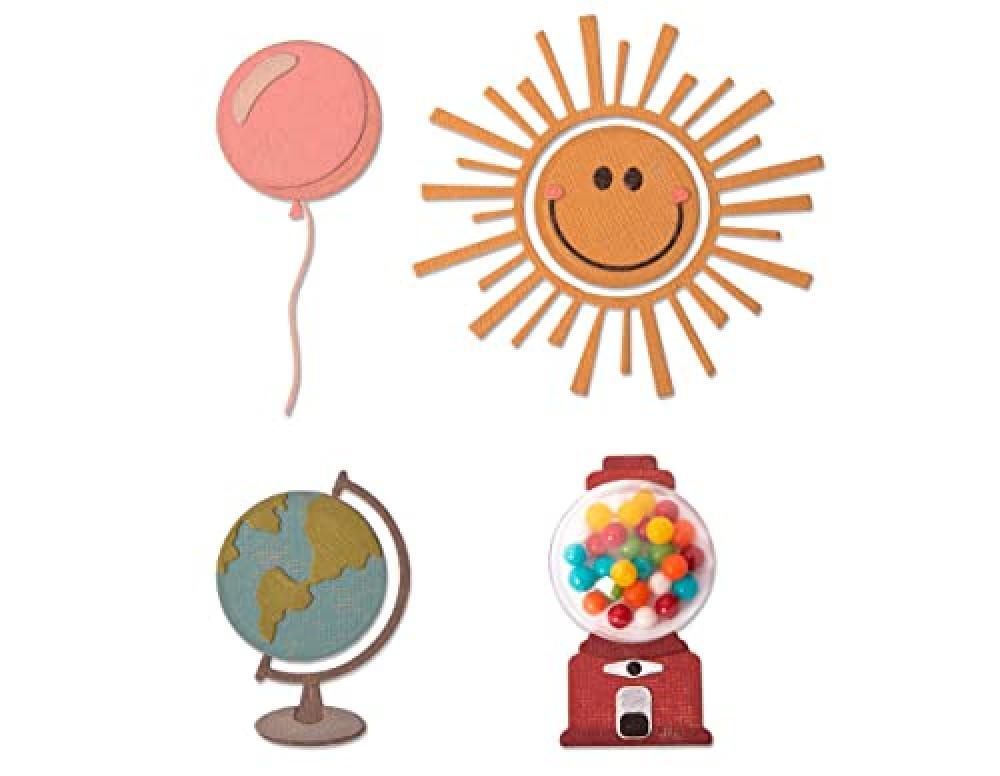 (TG. Taglia unica) Sizzix Set di Fustelle Thinlits di Tim Holtz, Multicolore, Ta