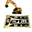 miniatura 1  - 1pc pegatinas logotipo sticker para 1:14 huina 550/580 1580 tr-211m RC excavadoras parte #