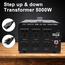 5000W Watt Voltage Converter Transformer Step Up Down 110V to 220V 220V to 110V