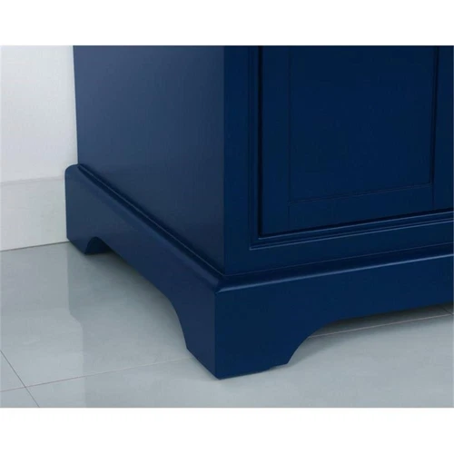 Elegant Decor Americana 24" Solid Wood and Metal Single Bathroom Vanity in Blue - Picture 5 of 8
