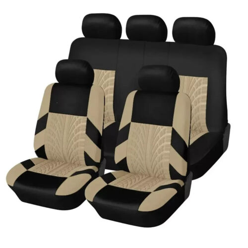 Universal Auto Car Seat Covers Full Set Anti Slip Seat Cover Protector Black AU - Picture 13 of 15