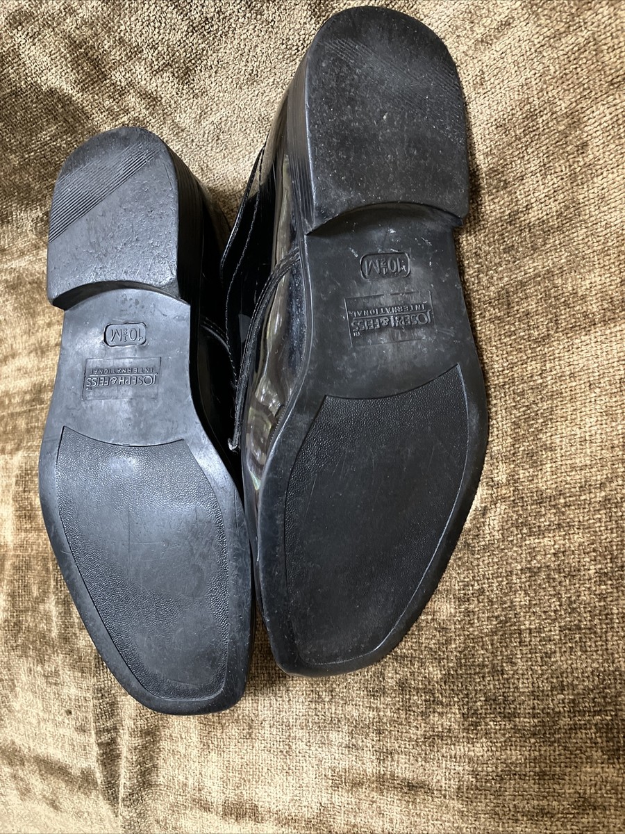 Chaussures Habillées Homme Joseph & Feiss - Cuir Verni Noir - Taille 10M - Occasion Très Bon état - Style Smoking