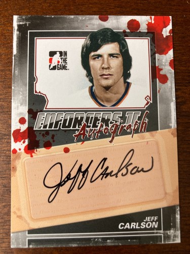 2013 In The Game Rookie Jeff Carlson Autograph Auto Slap Shot