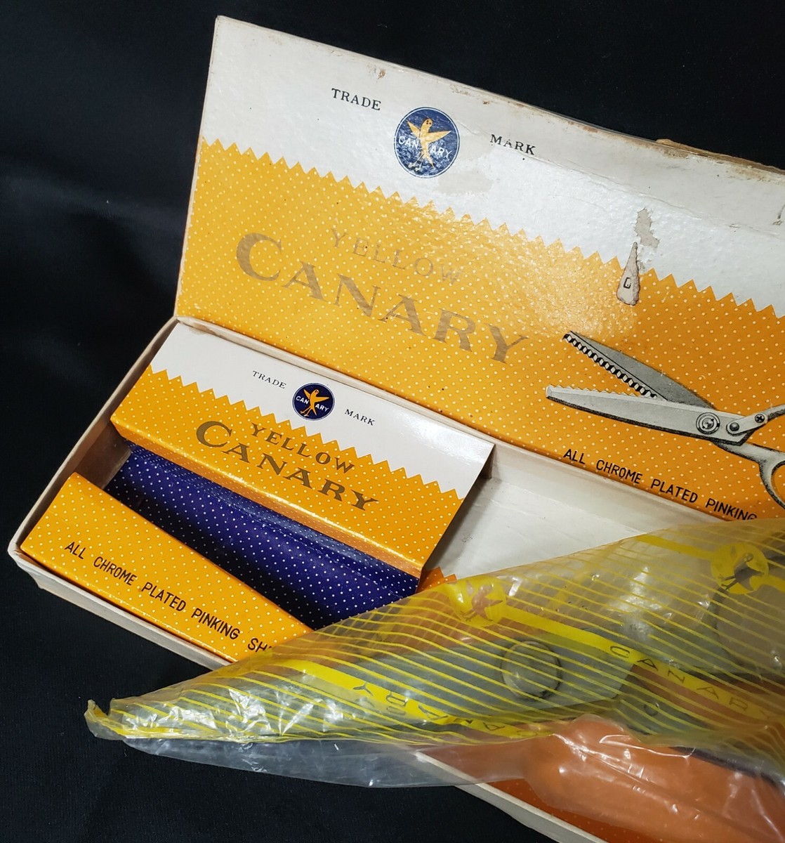 ことり　手5.4 Vintage Japan Yellow Canary Chrome Plated 8