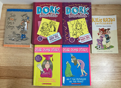 Lot of 6 Children s Books Dork Diaries, Dear Dumb Diary, Judy Moody, Katie Kazoo