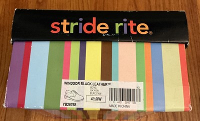 Chaussures Habillées En Cuir Noir Stride Rite Pour Garçons - Taille 12.5 - Neuf Avec Boîte