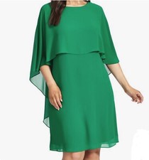 Mother Of Bride Groom Women's Church Wedding Guest Cape Sheath Dress plus 18W