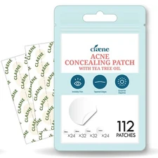 Claene Hydrocolloid Acne Pimple Concealing Patches Facial Sticker 4 Sizes 112 Ct