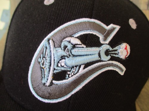 Calgary Cannons 7 3/8 Fitted Hat 35% WOOL RARE ZEPHYR CAP BLACK #19 - Picture 2 of 5