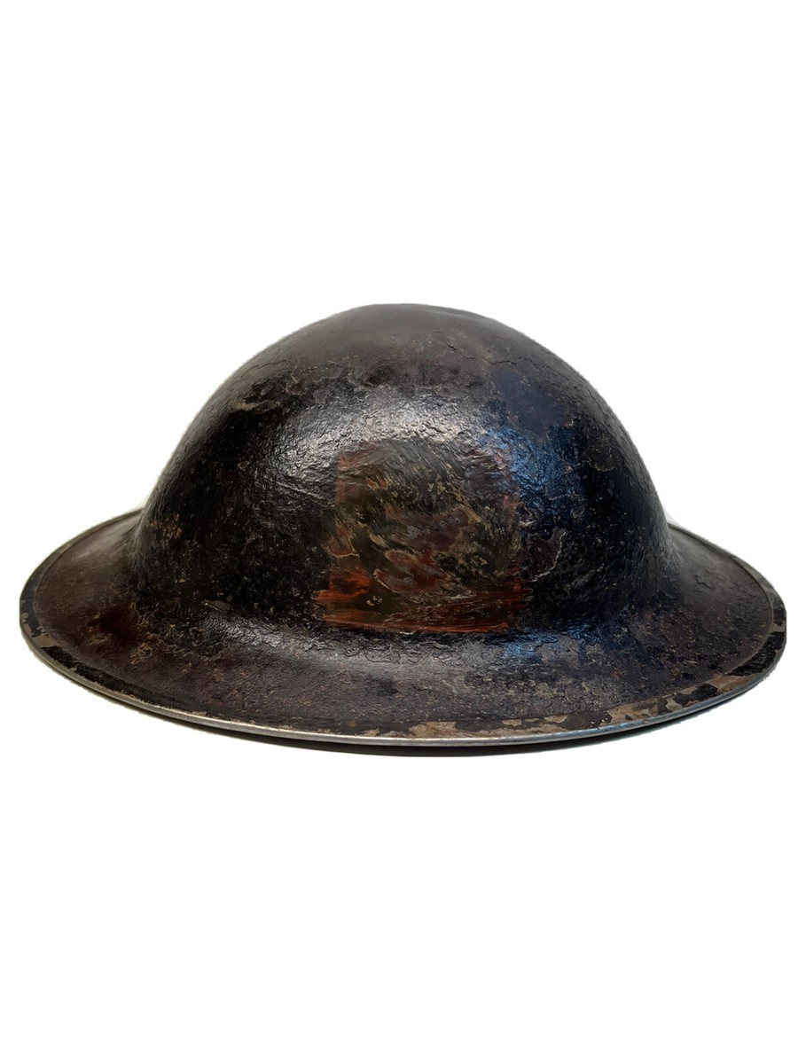 Original WW2 African Campaign Steel Helmet Mark I, Authentic