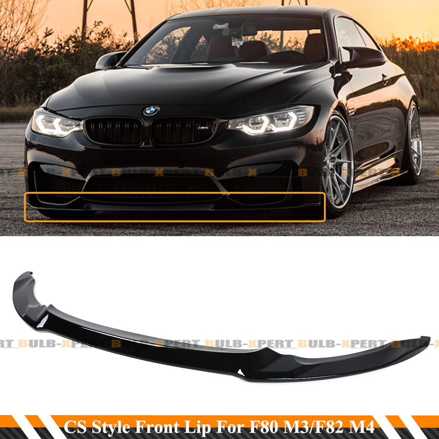 BMW M3 M4 F80 F82 F83 PSM STYLE REAL CARBON FIBER FRONT LIP SPOILER SPLITTER 2 E
